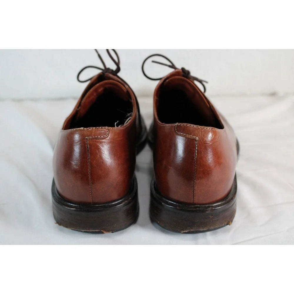 Cole Haan Mens Brown Leather Moc‎ Toe Derby Shoes N Air 9 M 762785
